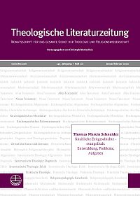 Theologische Literaturzeitung  Vollabonnement Privatkunde